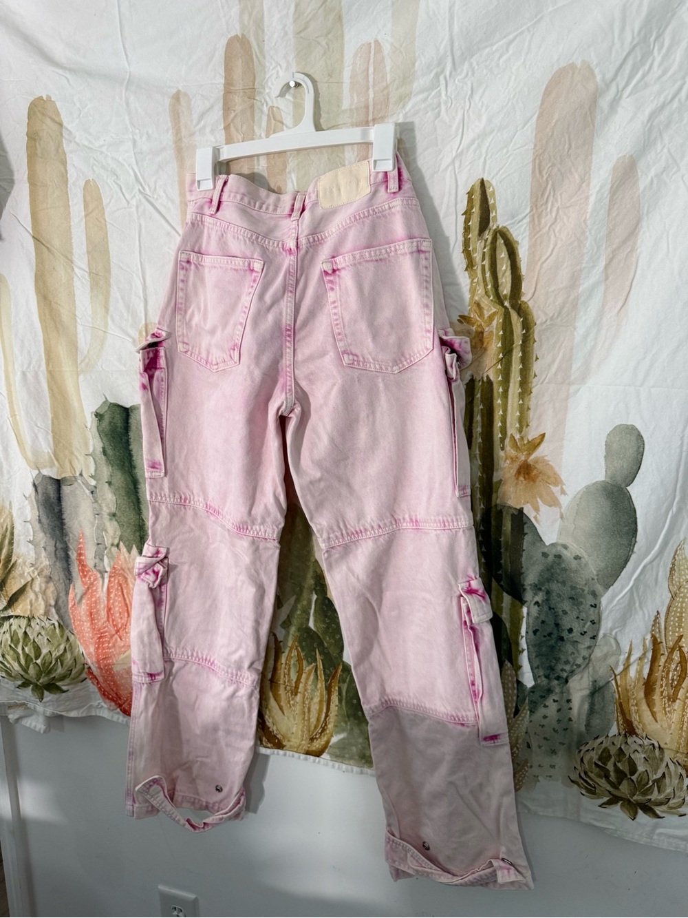 GRLFRND Pink Tie-Dye Cargo Joggers - Picture 4 of 4